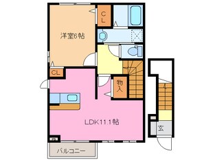 阿漕駅 徒歩25分 2階の物件間取画像